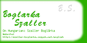 boglarka szaller business card